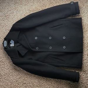 Topman Peacoat in black - XS